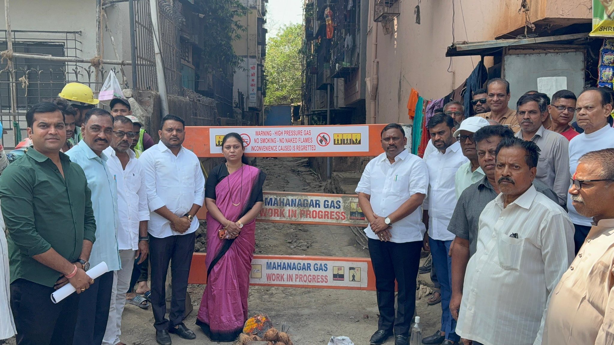 वाशीगाव येथे गॅस पाइपलाईन प्रकल्पाचे लोकार्पण